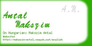 antal makszim business card